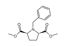 cis-2,5-dimethyl N-benzylpyrrolidine-2,5-dicarboxylate Structure