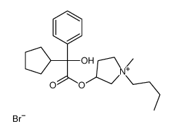 (1-butyl-1-methylpyrrolidin-1-ium-3-yl) 2-cyclopentyl-2-hydroxy-2-phenylacetate,bromide结构式