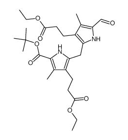 tert-butyl 3,3'-bis<β-(ethoxycarbonyl)methyl>-4,4'-dimethyl-5'-formyldipyrrylmethane-5-carboxylate Structure