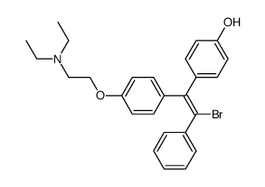 (E)-1-{4-[2-(diethylamino)ethoxy]phenyl}-1-(4-hydroxyphenyl)-2-bromo-2-phenylethene结构式