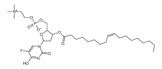 [5-(5-fluoro-2,4-dioxopyrimidin-1-yl)-3-[(E)-octadec-9-enoyl]oxyoxolan-2-yl]methyl 2-(trimethylazaniumyl)ethyl phosphate Structure