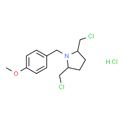 2,5-BIS(CHLOROMETHYL)-1-(4-METHOXYBENZYL)PYRROLIDINE HYDROCHLORIDE结构式