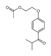 2-[4-(2-methylpropanoyl)phenoxy]ethyl acetate Structure