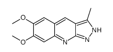 6,7-dimethoxy-3-methyl-2H-pyrazolo[3,4-b]quinoline结构式