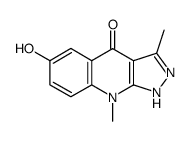 4,9-dihydro-6-hydroxy-3,9-dimethyl-4-oxo-1H-pyrazolo[3,4-b]quinoline Structure