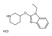 1-Ethyl-2-(piperidin-3-yloxy)-1H-benzoimidazole hydrochloride结构式