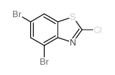 4,6-二溴-2-氯苯并[d]噻唑结构式