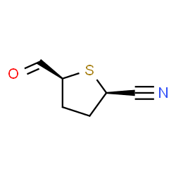 2-Thiophenecarbonitrile, 5-formyltetrahydro-, cis- (9CI) Structure