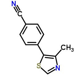 4-(4-甲基噻唑-5-基)苯甲腈结构式