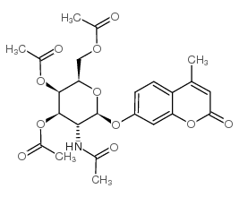 4-甲基香豆素基-2-乙酰氨基-3,4,6-三-氧-乙酰基-2-脱氧-β-D-吡喃半乳糖苷图片