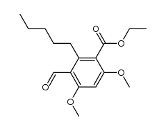 ethyl 3-formyl-4,6-dimethoxy-2-pentylbenzoate结构式