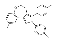 9-methyl-2,3-bis(4-methylphenyl)-4,5-dihydro-[1]benzoxepino[5,4-c]pyrazole Structure