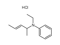 N-ethyl-N-(pent-3-en-2-yl)aniline hydrochloride Structure