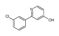 2-(3-chlorophenyl)-1H-pyridin-4-one结构式