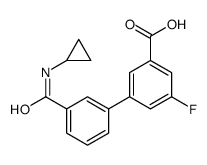 3-[3-(cyclopropylcarbamoyl)phenyl]-5-fluorobenzoic acid结构式