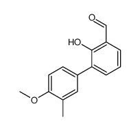 2-hydroxy-3-(4-methoxy-3-methylphenyl)benzaldehyde结构式