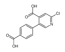 5-(4-carboxyphenyl)-2-chloropyridine-4-carboxylic acid结构式