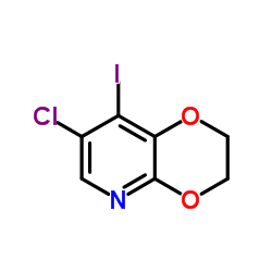 7-Chloro-8-iodo-2,3-dihydro[1,4]dioxino[2,3-b]pyridine Structure