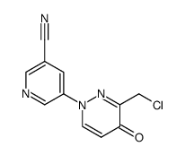 5-[3-(chloromethyl)-4-oxopyridazin-1(4H)-yl]pyridine-3-carbonitrile Structure