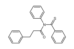 N,3-diphenyl-N-(phenylcarbonothioyl)propanamide结构式