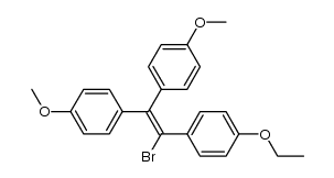 1-bromo-1-(p-ethoxyphenyl)-2,2-bis(p-methoxyphenyl)ethene结构式