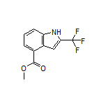 2-(三氟甲基)吲哚-4-甲酸甲酯结构式