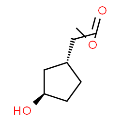 methyl 2-[(1R,3R)-rel-3-hydroxycyclopentyl]acetate结构式