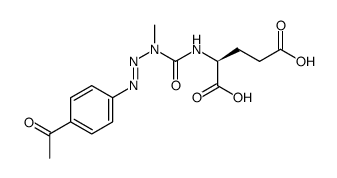 (3-(4-acetylphenyl)-1-methyltriaz-2-ene-1-carbonyl)-L-glutamic acid结构式