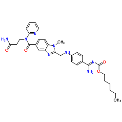 (E)-Hexyl(amino(4-(((5-((3-amino-3-oxopropyl)(pyridin-2-yl)carbamoyl)-1-methyl-1H-benzo[d]imidazol-2-yl)methyl)amino)phenyl)methylene)carbamate(DabigatranImpurity) picture