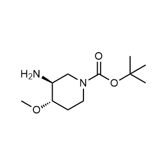 tert-Butyl trans-3-amino-4-methoxy-piperidine-1-carboxylate Structure