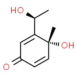 2,5-Cyclohexadien-1-one, 4-hydroxy-3-(1-hydroxyethyl)-4-methyl-, [R-(R*,S*)]- Structure