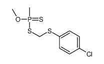 Methylphosphonodithioic acid S-[[(4-chlorophenyl)thio]methyl]O-methyl ester structure