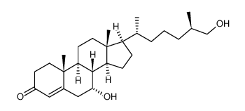 (25R)-7α,26-dihydroxycholest-4-en-3-one structure