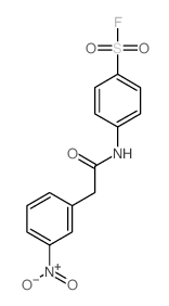 4-[[2-(3-nitrophenyl)acetyl]amino]benzenesulfonyl fluoride structure