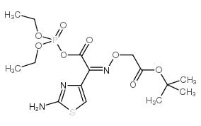 O,O-Diethylphosphoryl (Z)-2-(2-aminothiazol-4-yl)-2-(tert-Butoxycarbonylmethoxyimino)acetate Structure