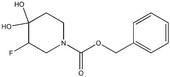 benzyl 3-fluoro-4,4-dihydroxypiperidine-1-carboxylate picture