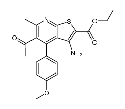 ethyl 5-acetyl-3-amino-4-(4-methoxyphenyl)-6-methylthieno[2,3-b]pyridine-2-carboxylate Structure