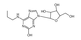 9-[(2R,3R,4S,5R)-3,4-dihydroxy-5-(hydroxymethyl)oxolan-2-yl]-6-(propylamino)-1H-purin-2-one Structure