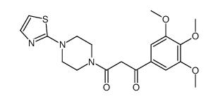 1-(2-Thiazolyl)-4-[3-(3,4,5-trimethoxyphenyl)-1,3-dioxopropyl]piperazine structure