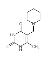 4(1H)-Pyrimidinone,2,3-dihydro-6-methyl-5-(1-piperidinylmethyl)-2-thioxo- Structure