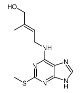 2-methyl-4-(2-methylsulfanyl-7(9)H-purin-6-ylamino)-but-2-en-1-ol结构式