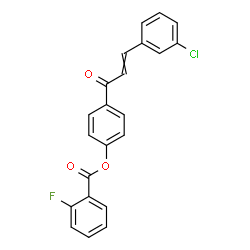 4-[3-(3-CHLOROPHENYL)ACRYLOYL]PHENYL 2-FLUOROBENZENECARBOXYLATE结构式