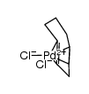 dichloro(cycloocta-1,4-diene)palladium(II) structure