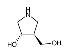 (3S,4S)-4-(hydroxymethyl)pyrrolidin-3-ol结构式