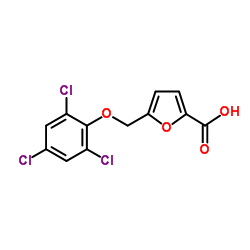 5-[(2,4,6-Trichlorophenoxy)methyl]-2-furoic acid Structure