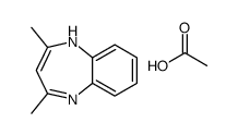 acetic acid,2,4-dimethyl-1H-1,5-benzodiazepine结构式