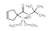 3-cyclopentene-1-carboxylic acid, 1-(dimethoxyphosphinyl)-, 1,1-dimethylethyl ester结构式