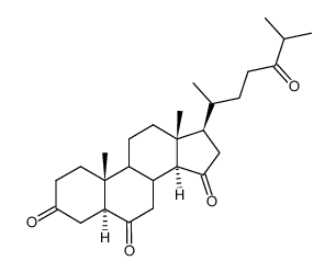 3,6,15,24-tetraoxocholestane Structure