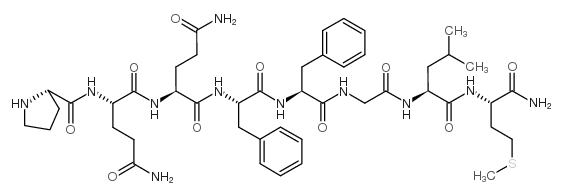 GLN-PHE-PHE-GLY-LEU-MET-NH2: QFFGLM-NH2结构式