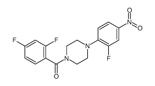 (2,4-difluorophenyl)-[4-(2-fluoro-4-nitrophenyl)piperazin-1-yl]methanone Structure